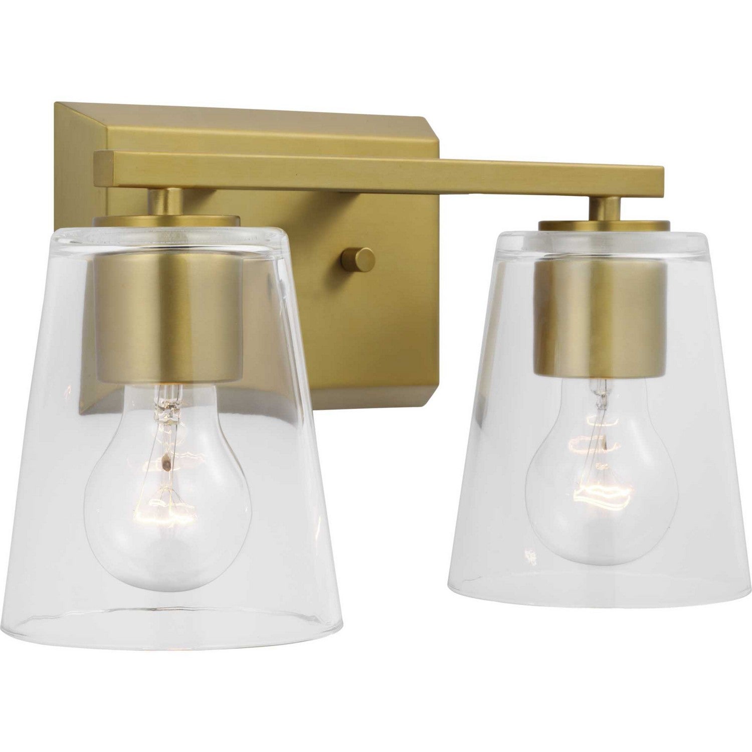 Progress Lighting - P300458-191 - Two Light Bath - Vertex - Brushed Gold