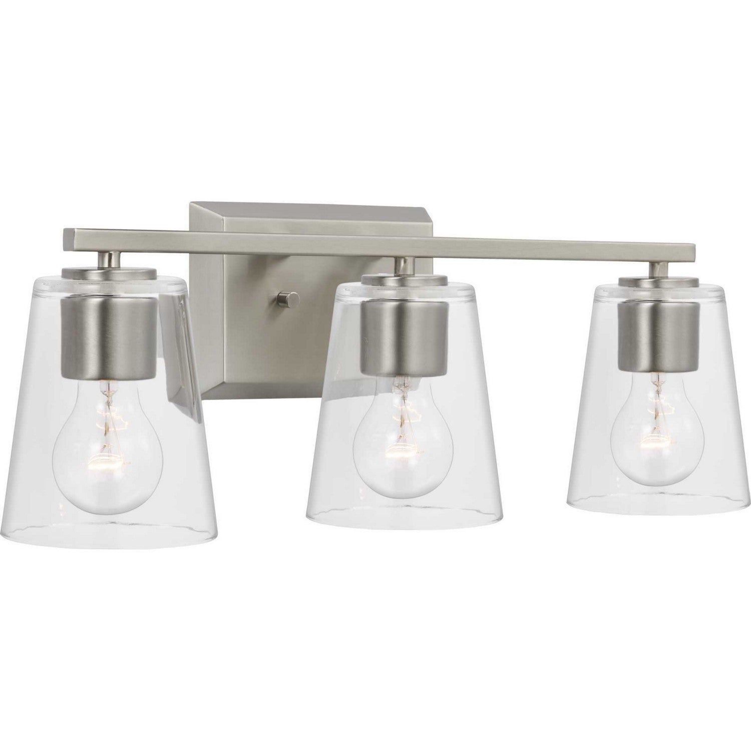 Progress Lighting - P300459-009 - Three Light Bath - Vertex - Brushed Nickel