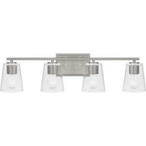 Progress Lighting - P300460-009 - Four Light Bath - Vertex - Brushed Nickel