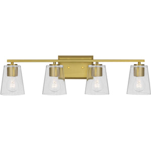 Progress Lighting - P300460-191 - Four Light Bath - Vertex - Brushed Gold