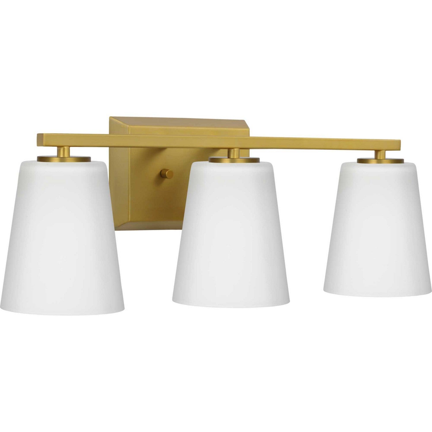 Progress Lighting - P300463-191 - Three Light Bath - Vertex - Brushed Gold