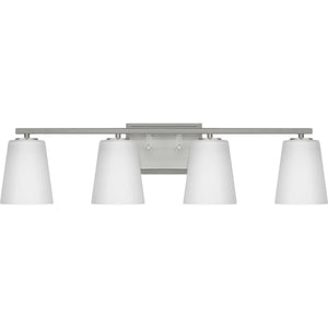 Progress Lighting - P300464-009 - Four Light Bath - Vertex - Brushed Nickel