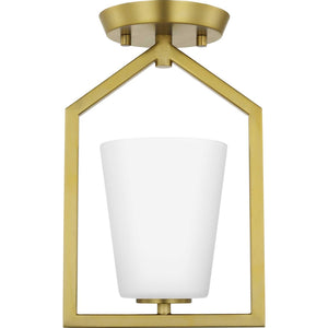 Progress Lighting - P350259-191 - One Light Semi Flush Mount - Vertex - Brushed Gold
