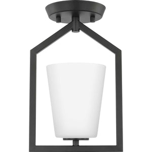 Progress Lighting - P350259-31M - One Light Semi Flush Mount - Vertex - Matte Black