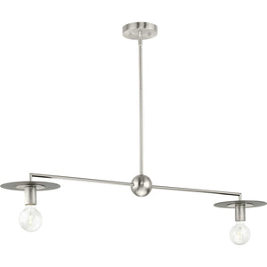 Progress Lighting - P400336-009 - Two Light Linear Chandelier - Trimble - Brushed Nickel