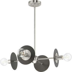 Progress Lighting - P400337-009 - Four Light Chandelier - Trimble - Brushed Nickel