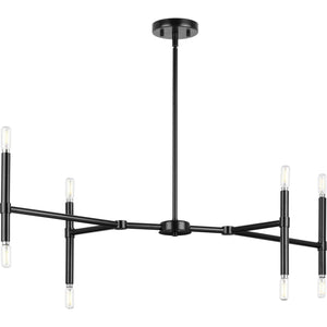 Progress Lighting - P400338-31M - Eight Light Linear Chandelier - Arya - Matte Black