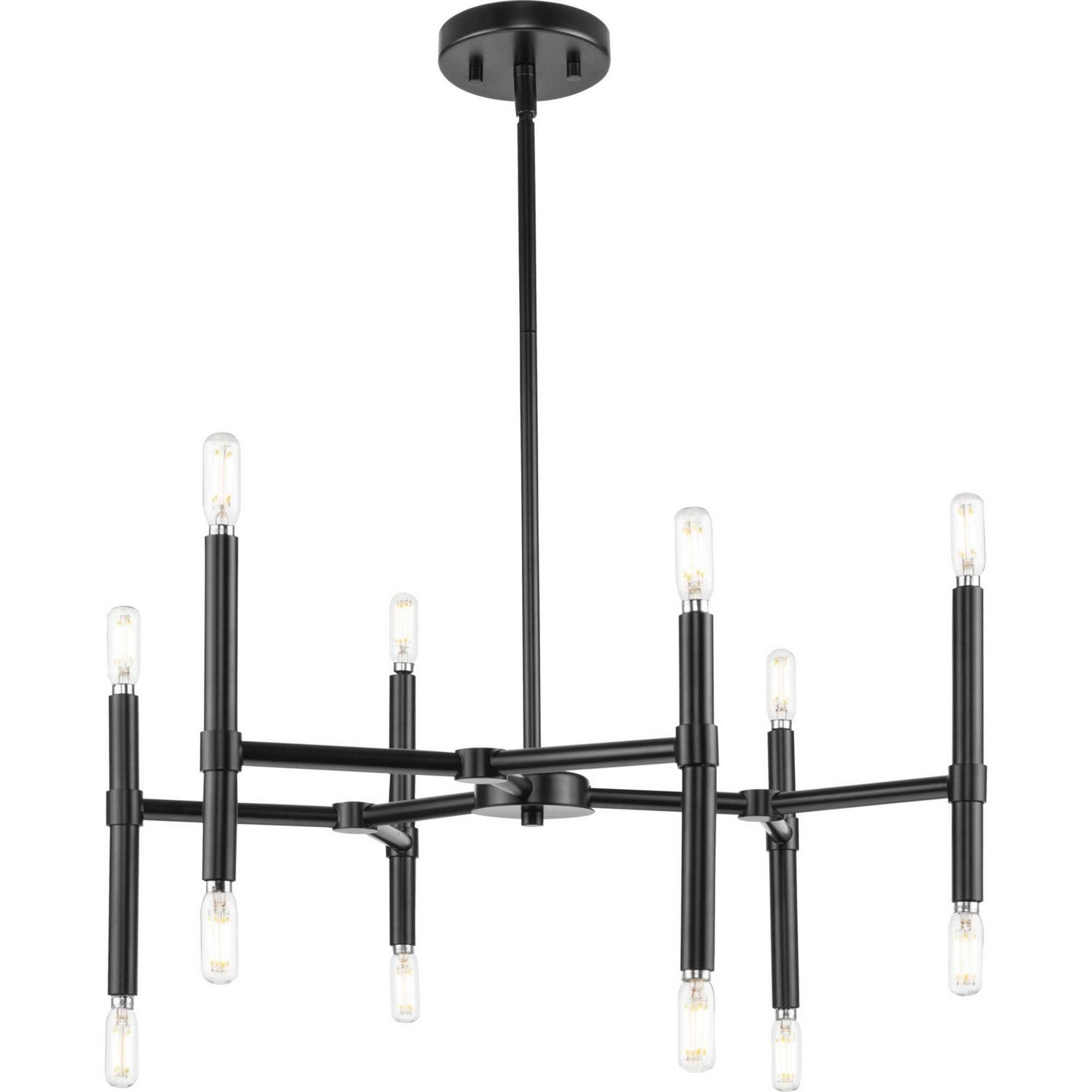 Progress Lighting - P400339-31M - 12 Light Chandelier - Arya - Matte Black