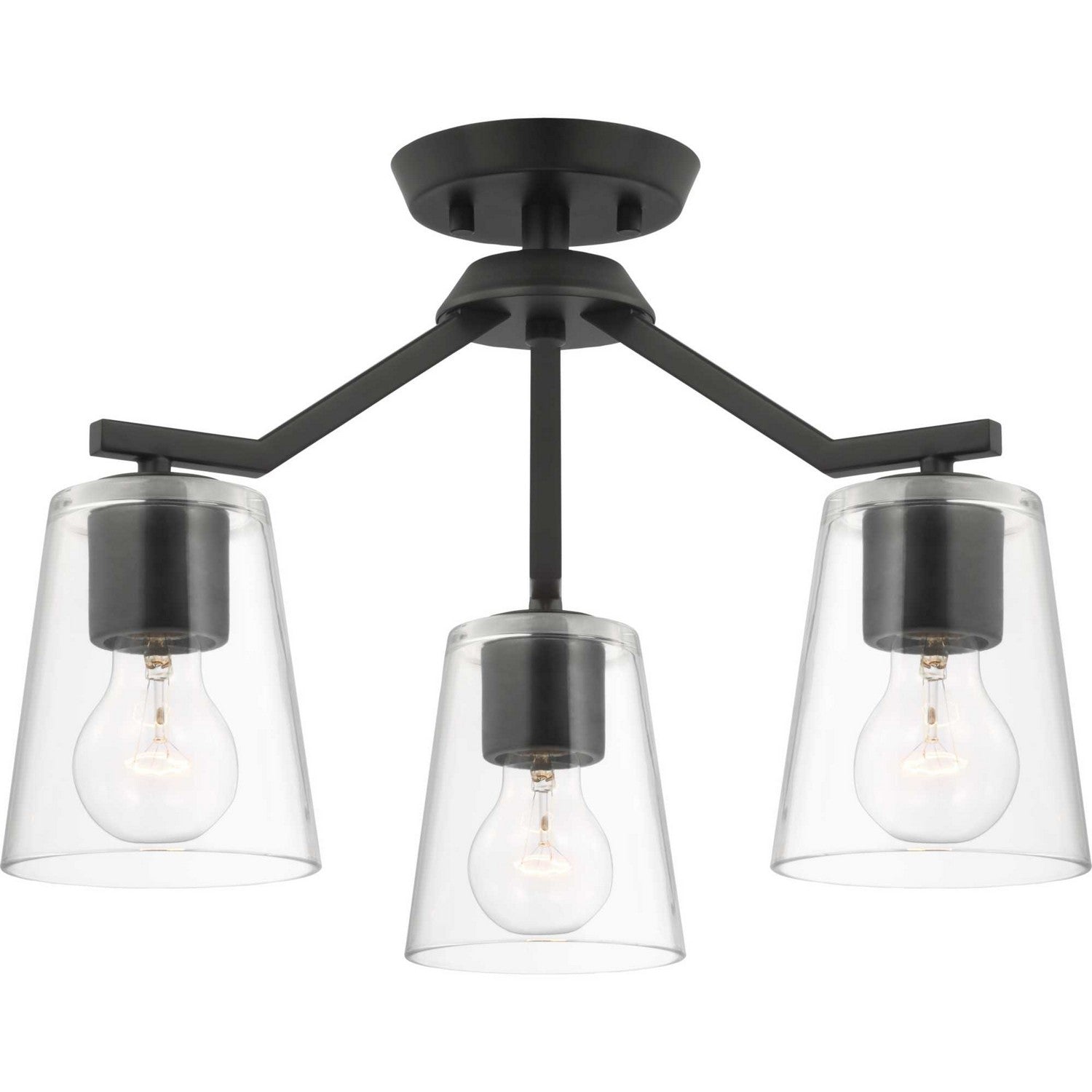 Progress Lighting - P400340-31M - Three Light Chandelier Conv - Vertex - Matte Black