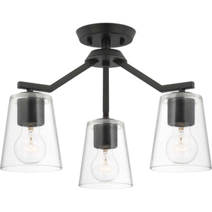 Progress Lighting - P400340-31M - Three Light Chandelier Conv - Vertex - Matte Black