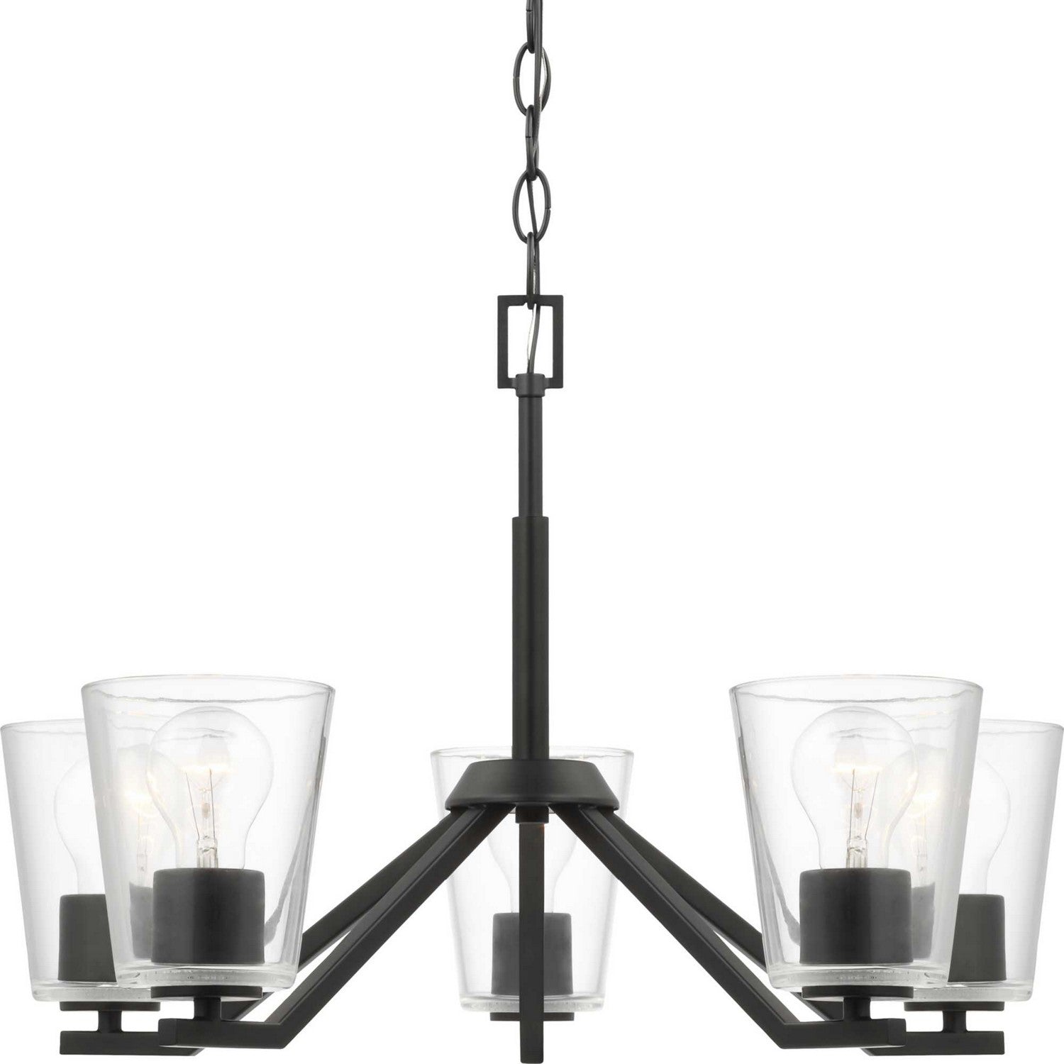 Progress Lighting - P400341-31M - Five Light Chandelier - Vertex - Matte Black