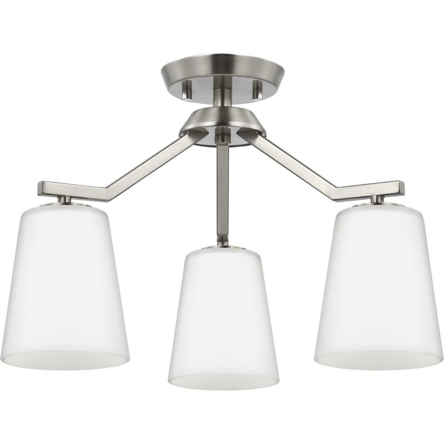 Progress Lighting - P400342-009 - Three Light Chandelier Conv - Vertex - Brushed Nickel