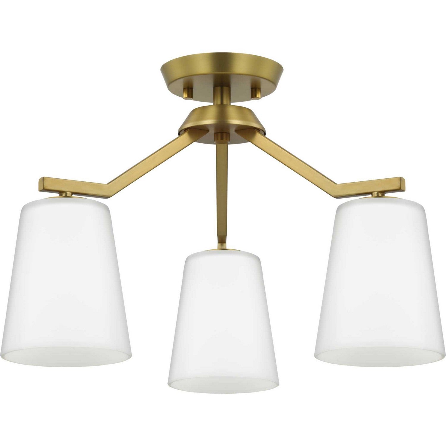 Progress Lighting - P400342-191 - Three Light Chandelier Conv - Vertex - Brushed Gold