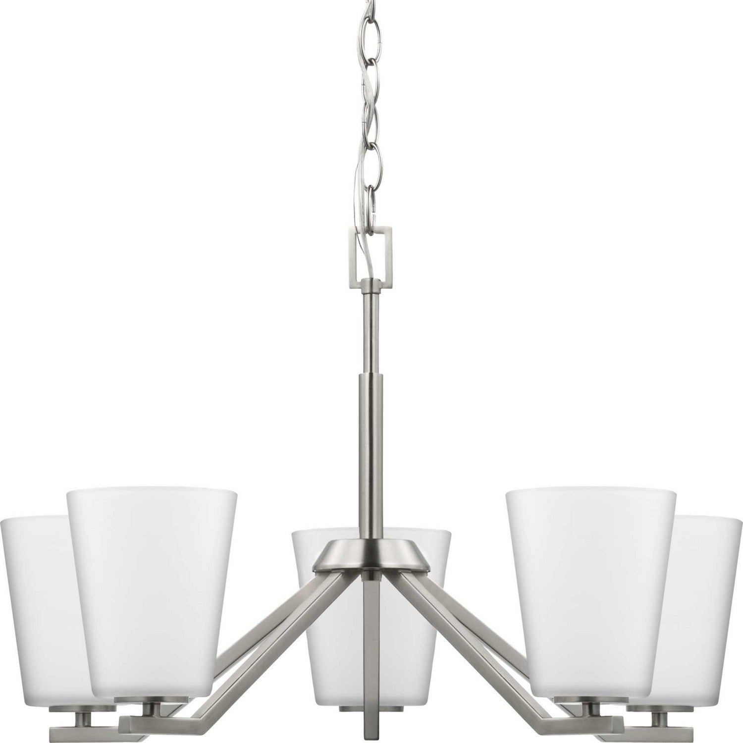 Progress Lighting - P400343-009 - Five Light Chandelier - Vertex - Brushed Nickel