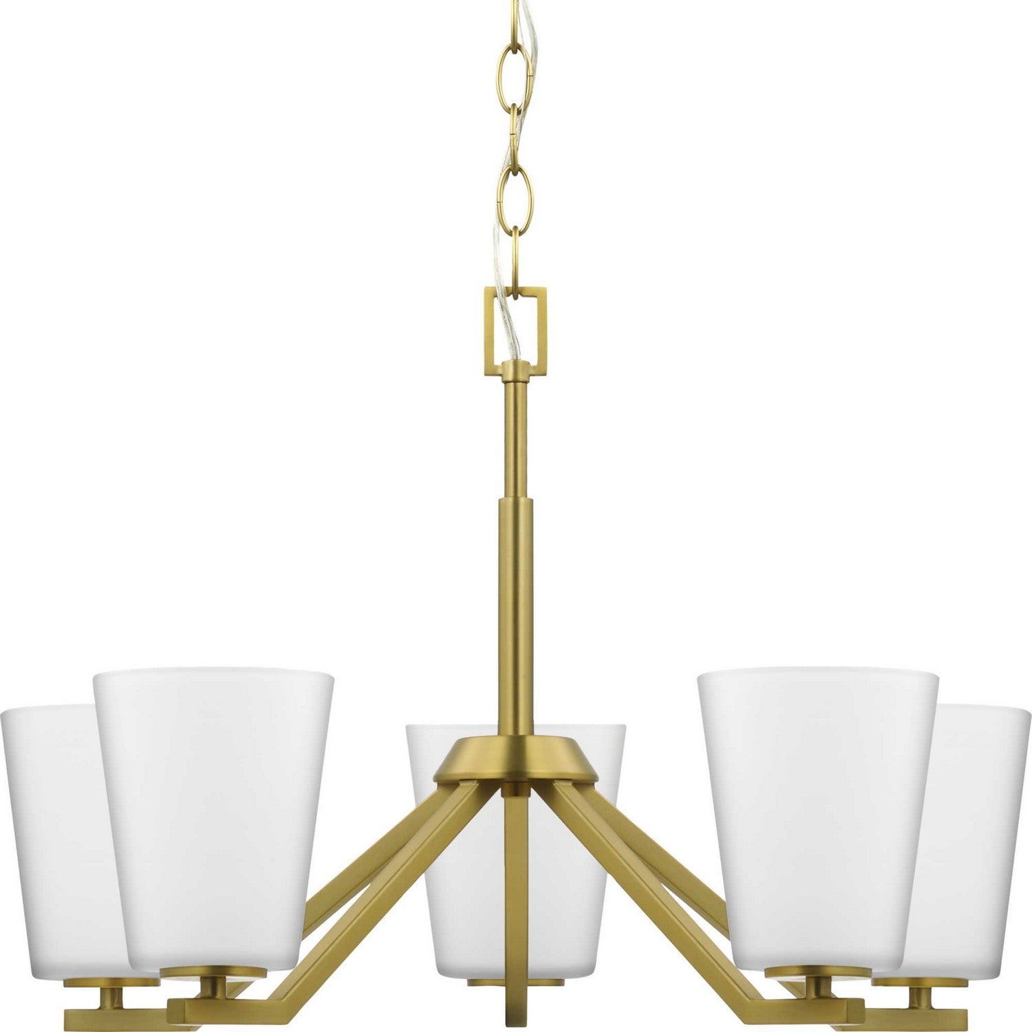 Progress Lighting - P400343-191 - Five Light Chandelier - Vertex - Brushed Gold