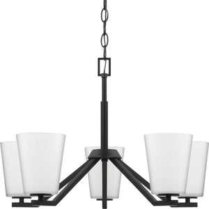 Progress Lighting - P400343-31M - Five Light Chandelier - Vertex - Matte Black