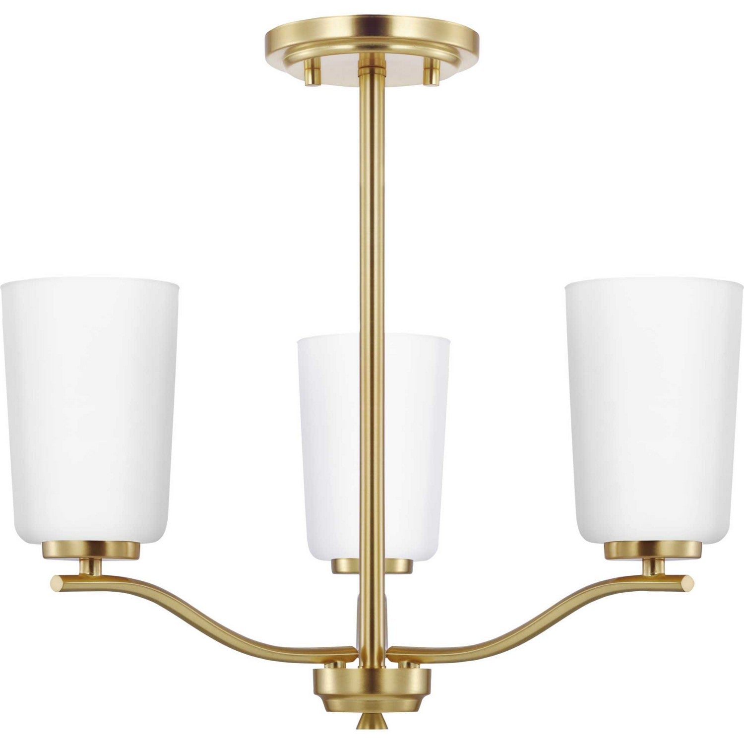 Progress Lighting - P400349-012 - Three Light Chandelier Conv - Adley - Satin Brass