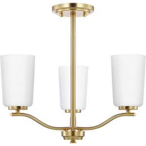 Progress Lighting - P400349-012 - Three Light Chandelier Conv - Adley - Satin Brass