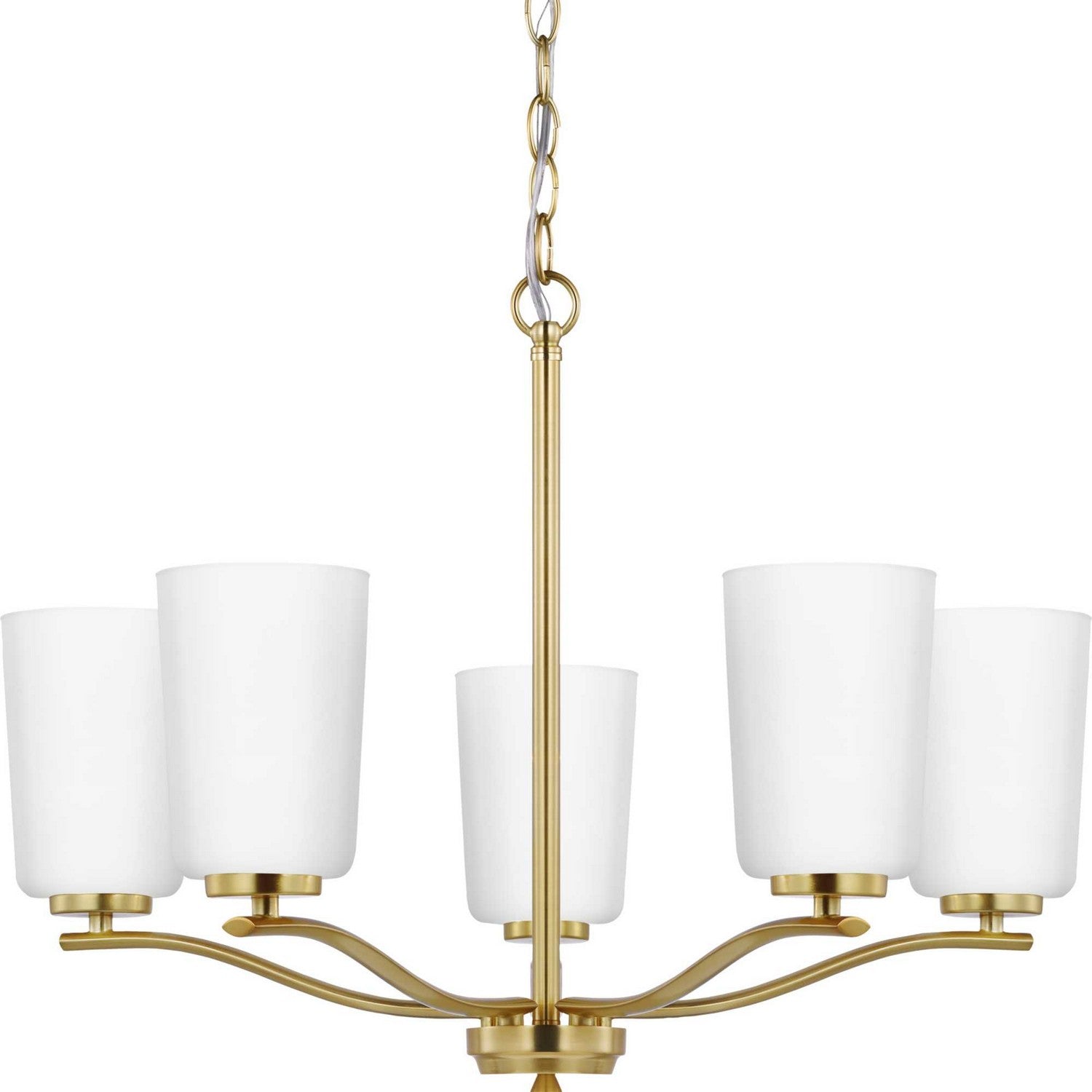 Progress Lighting - P400350-012 - Five Light Chandelier - Adley - Satin Brass