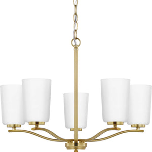 Progress Lighting - P400350-012 - Five Light Chandelier - Adley - Satin Brass