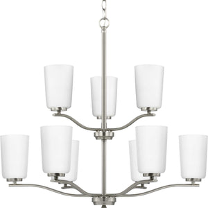 Progress Lighting - P400351-009 - Nine Light Chandelier - Adley - Brushed Nickel