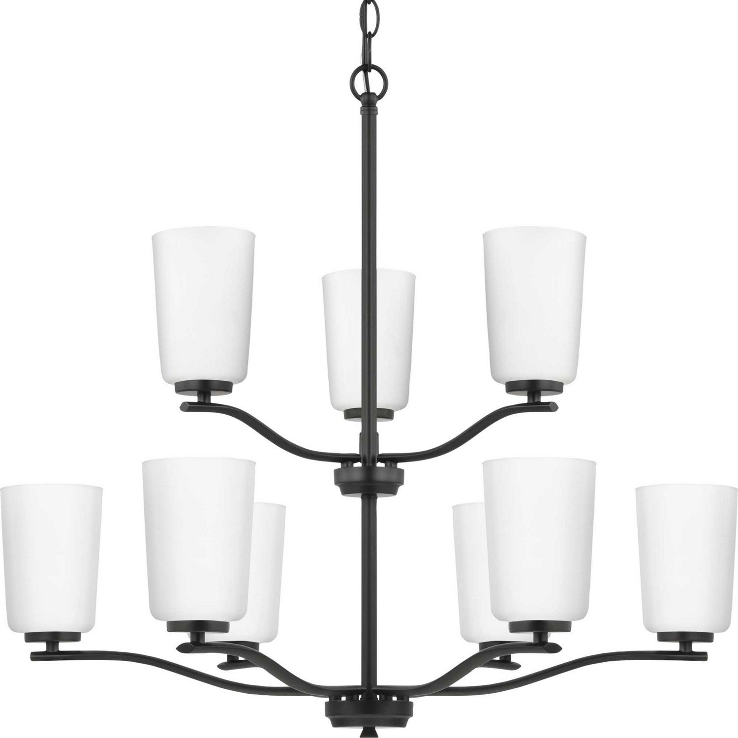 Progress Lighting - P400351-31M - Nine Light Chandelier - Adley - Matte Black