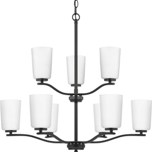 Progress Lighting - P400351-31M - Nine Light Chandelier - Adley - Matte Black