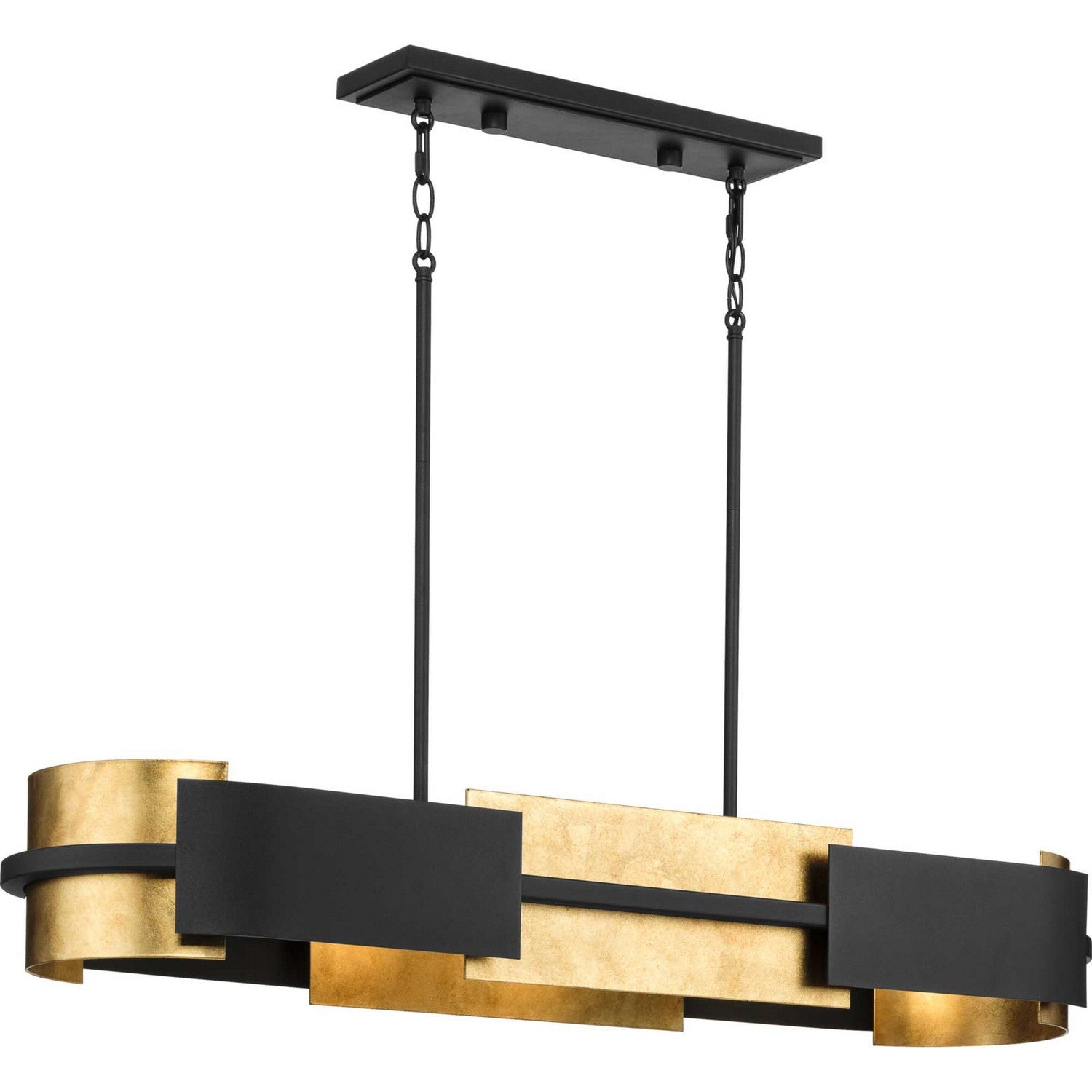 Progress Lighting - P400352-031 - Four Light Linear Chandelier - Lowery - Black