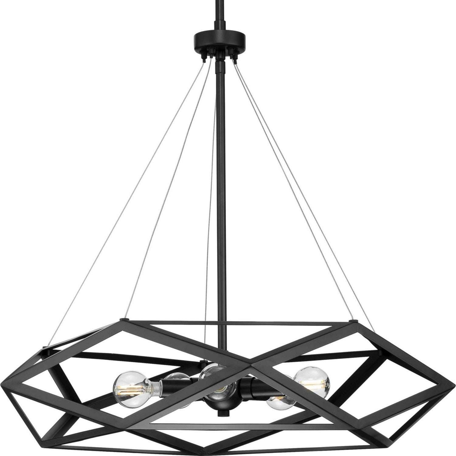 Progress Lighting - P500422-31M - Five Light Pendant - Saucedo - Matte Black