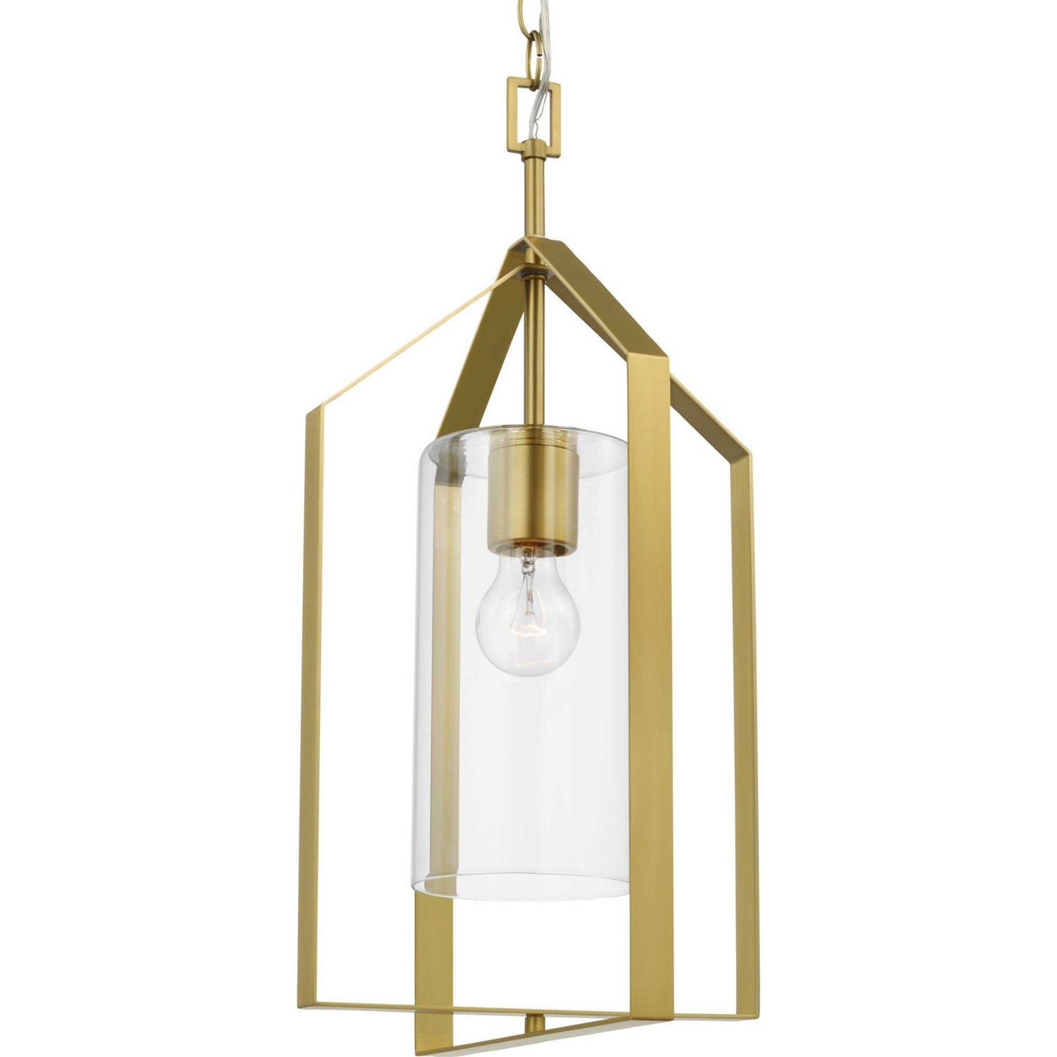 Progress Lighting - P500431-191 - One Light Foyer Pendant - Vertex - Brushed Gold