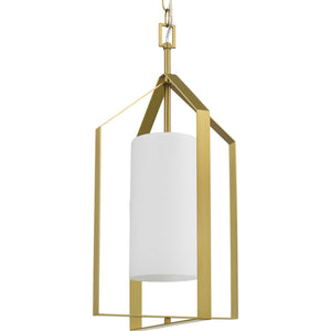 Progress Lighting - P500433-191 - One Light Foyer Pendant - Vertex - Brushed Gold