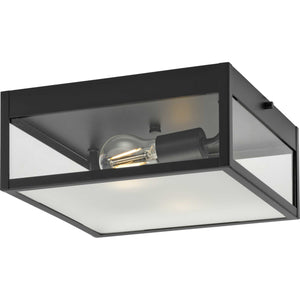 Progress Lighting - P550136-31M - Two Light Outdoor Flush Mount - Parrish - Matte Black