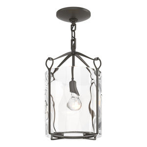 Hubbardton Forge - 121140-SKT-07-LL0137 - One Light Semi-Flush Mount - Bow - Dark Smoke