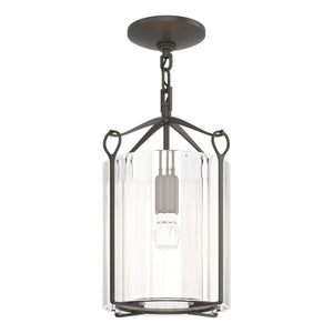 Hubbardton Forge - 121140-SKT-07-ZM0137 - One Light Semi-Flush Mount - Bow - Dark Smoke