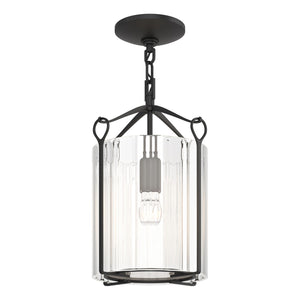 Hubbardton Forge - 121140-SKT-10-ZM0137 - One Light Semi-Flush Mount - Bow - Black