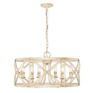 Golden - 0890-6 AI - Six Light Chandelier - Alcott AI - Antique Ivory