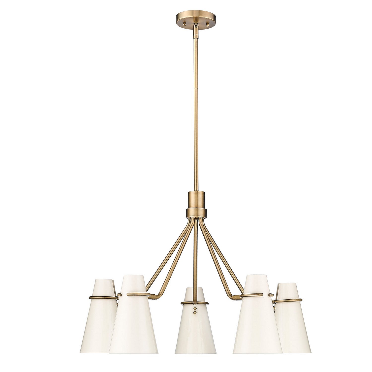 Golden - 2122-5 MBS-GE - Five Light Chandelier - Reeva - Modern Brass