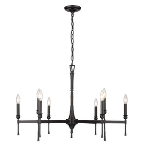 Golden - 3509-9 BLK - Nine Light Chandelier - Landon - Matte Black