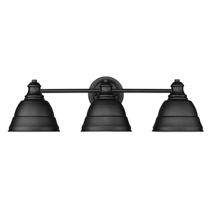 Golden - 7313-BA3 BLK - Three Light Bath Vanity - Rebel - Matte Black