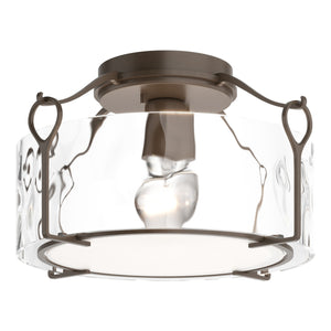 Hubbardton Forge - 121142-SKT-05-LL0218 - One Light Semi-Flush Mount - Bow - Bronze