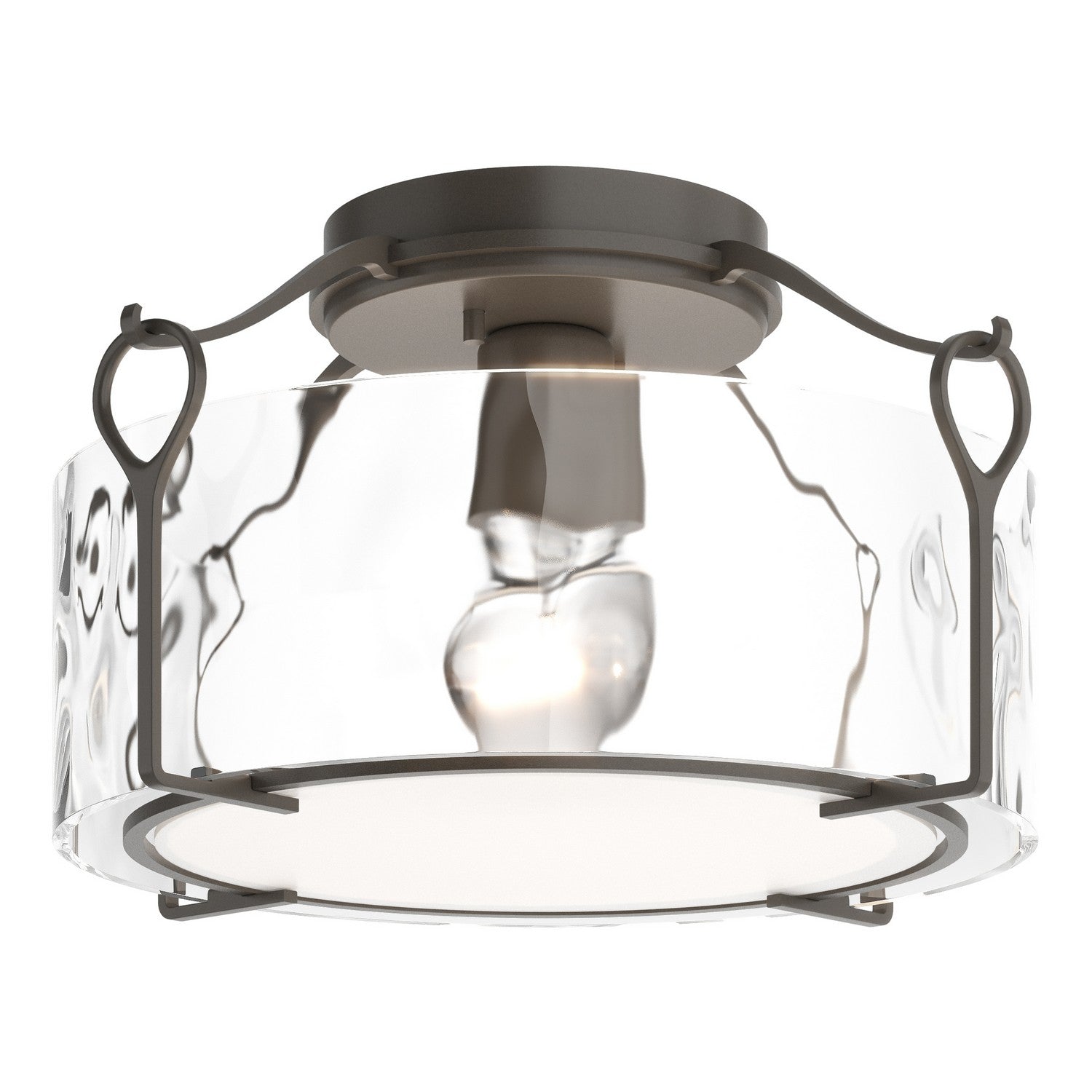 Hubbardton Forge - 121142-SKT-07-LL0218 - Bow Medium Semi-Flush - Bow - Dark Smoke