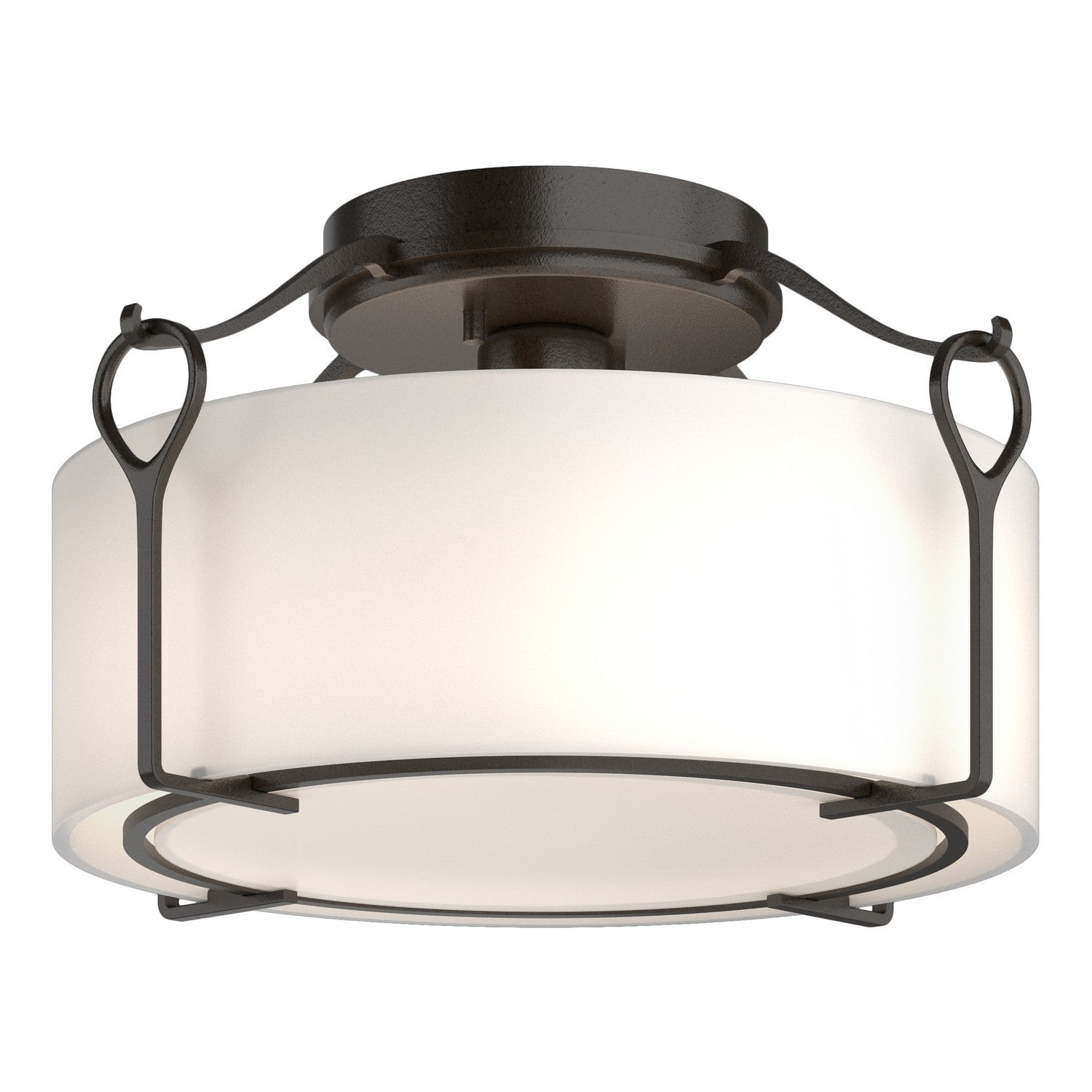 Hubbardton Forge - 121142-SKT-14-GG0218 - Bow Medium Semi-Flush - Bow - Oil Rubbed Bronze