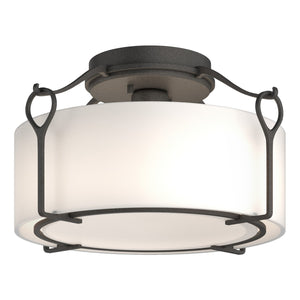Hubbardton Forge - 121142-SKT-20-GG0218 - One Light Semi-Flush Mount - Bow - Natural Iron