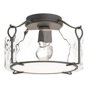 Hubbardton Forge - 121142-SKT-20-LL0218 - One Light Semi-Flush Mount - Bow - Natural Iron