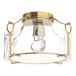 Hubbardton Forge - 121142-SKT-86-LL0218 - One Light Semi-Flush Mount - Bow - Modern Brass