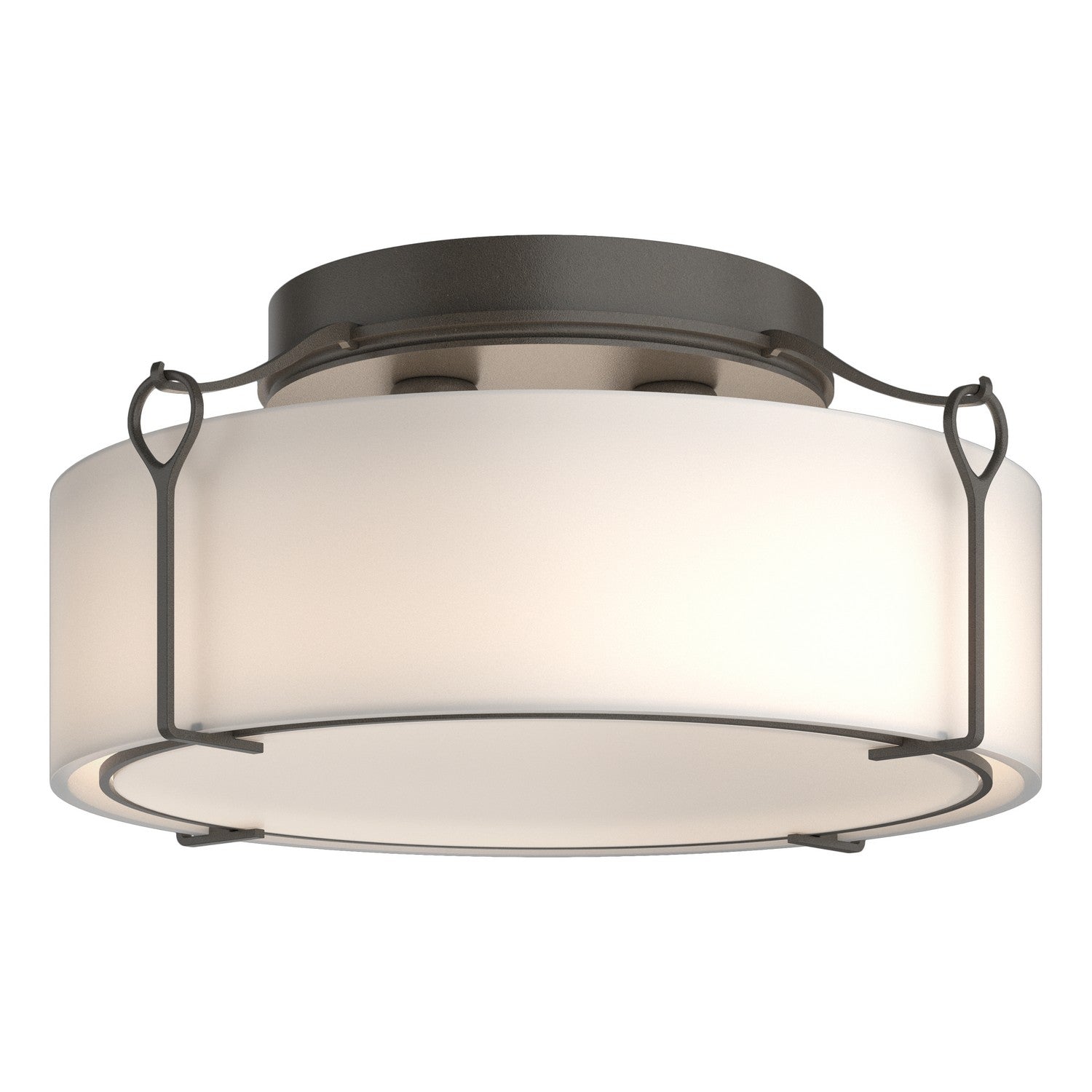 Hubbardton Forge - 121145-SKT-07-GG0216 - Bow Large Semi-Flush - Bow - Dark Smoke