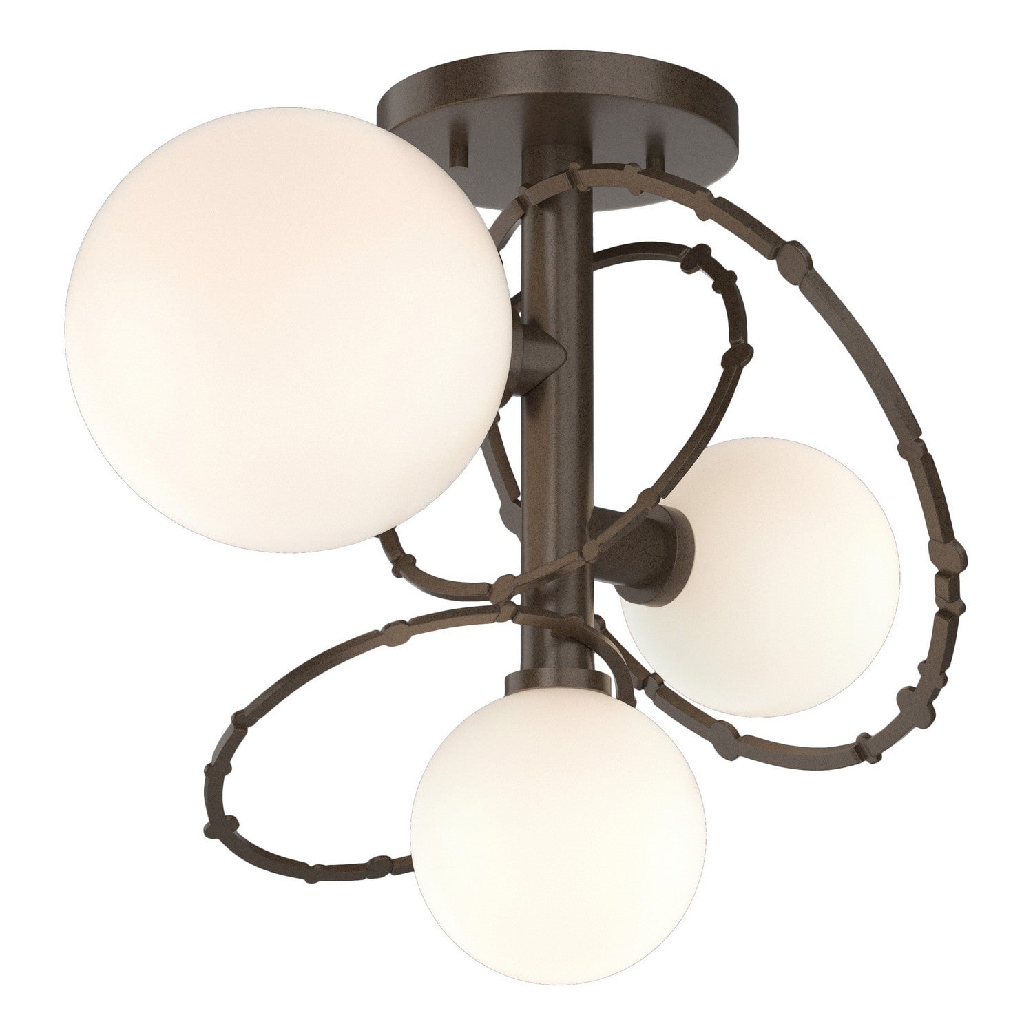 Hubbardton Forge - 121360-SKT-05-GG0712 - Three Light Semi-Flush Mount - Olympus - Bronze