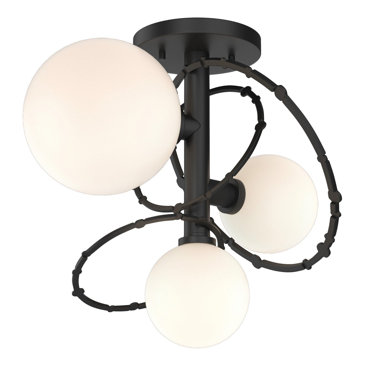 Hubbardton Forge - 121360-SKT-10-GG0712 - Three Light Semi-Flush Mount - Olympus - Black