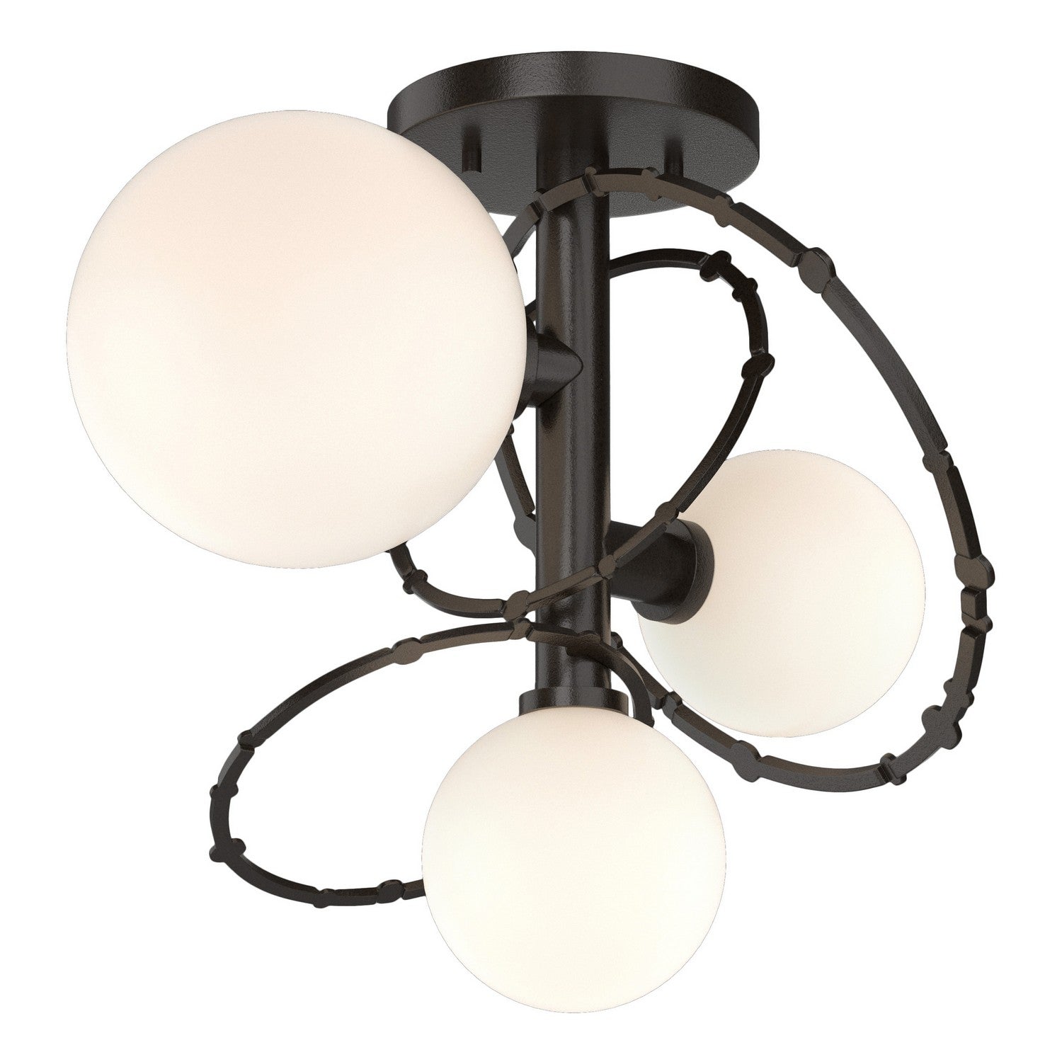 Hubbardton Forge - 121360-SKT-14-GG0712 - Three Light Semi-Flush Mount - Olympus - Oil Rubbed Bronze