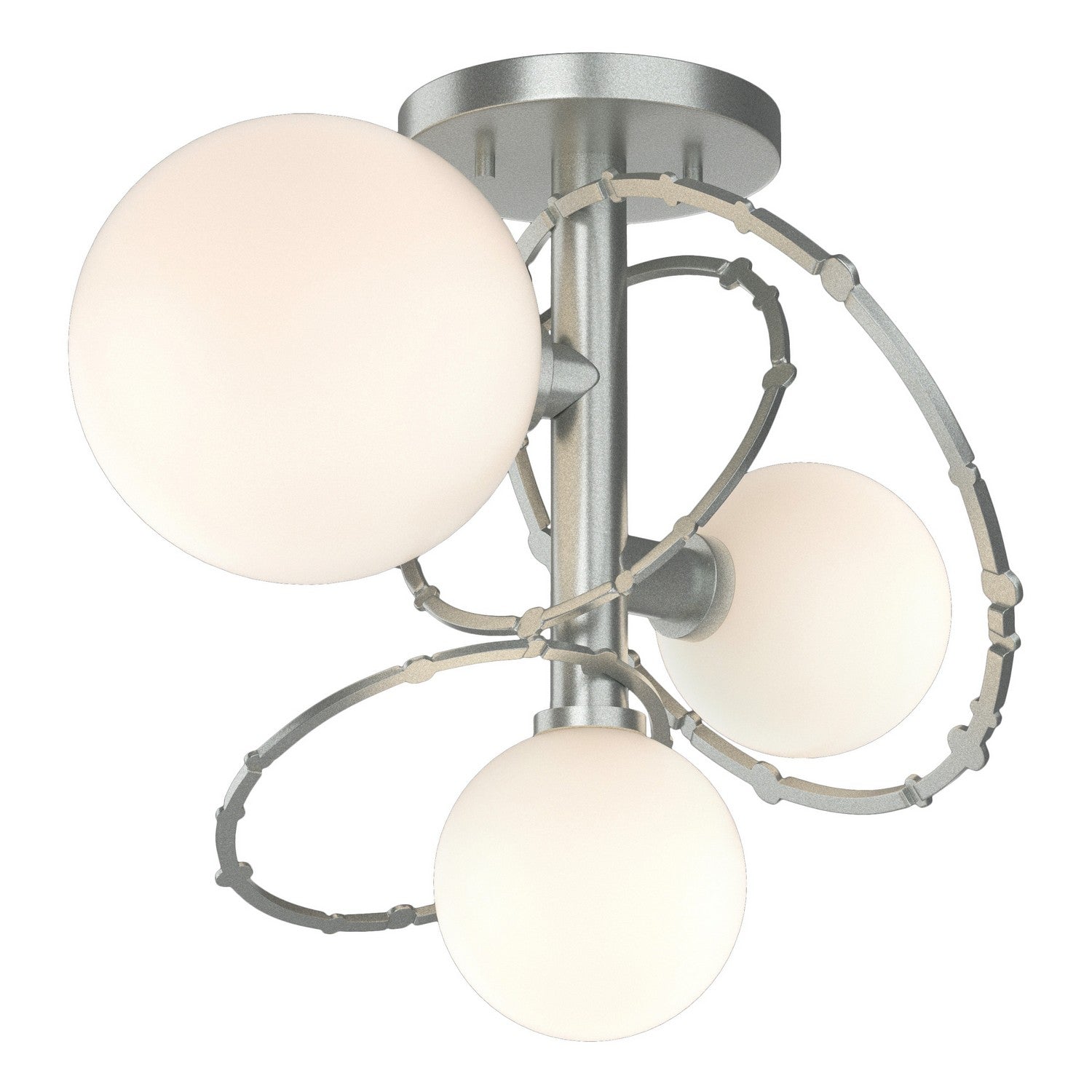 Hubbardton Forge - 121360-SKT-82-GG0712 - Three Light Semi-Flush Mount - Olympus - Vintage Platinum